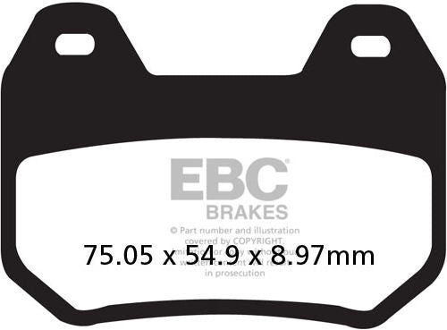 EBCブレーキ USA製 ダブルHシリーズ シンタリング ブレーキパッド リア右側用 | FA304HH