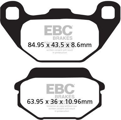 EBCブレーキ R シリーズ Heavy Duty シンタリング ブレーキパッド リア左側用 | FA305R