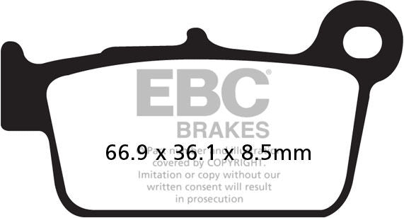EBCブレーキ R シリーズ Heavy Duty シンタリング ブレーキパッド リア右側用 | FA367/2R