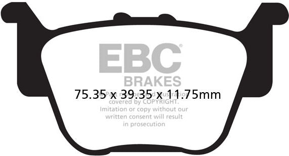 EBCブレーキ R シリーズ Heavy Duty シンタリング ブレーキパッド リア左側用 | FA373R