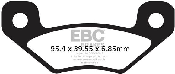 EBCブレーキ R シリーズ Heavy Duty シンタリング ブレーキパッド フロント左側用 | FA398R
