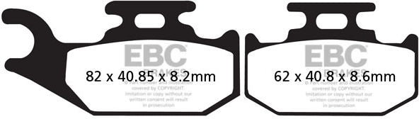 EBCブレーキ カーボン TT パッド Enduro/MX バイク フロント右側用 | FA414TT