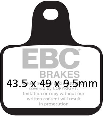 EBCブレーキ USA製 ダブルHシリーズ シンタリング ブレーキパッド フロント左側用 | FA435/4HH