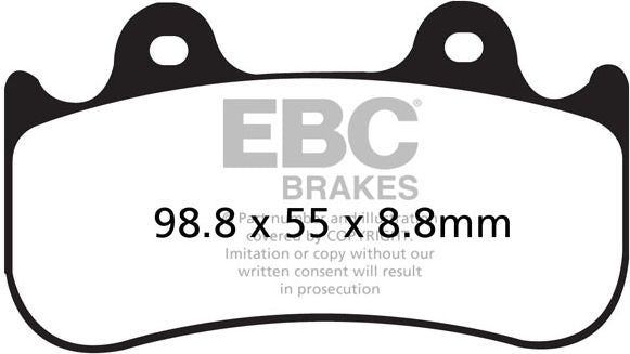 EBCブレーキ USA製 ダブルHシリーズ シンタリング ブレーキパッド フロント左側用 | FA455HH