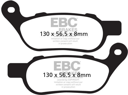 EBCブレーキ Limited Edition クロームバック セミ-シンタリング Vパッド リア左側用 | FA458VLD