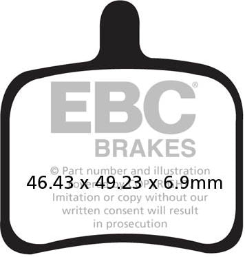 EBCブレーキ USA製 ダブルHシリーズ シンタリング ブレーキパッド リア左側用 | FA460HH