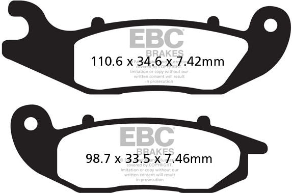 EBCブレーキ R シリーズ Heavy Duty シンタリング ブレーキパッド フロント左側用 | FA465R