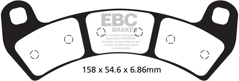 EBCブレーキ R シリーズ Heavy Duty シンタリング ブレーキパッド フロント左側用 | FA680R