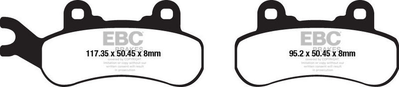 EBCブレーキ カーボン TT パッド Enduro/MX バイク フロント右側用 | FA683TT