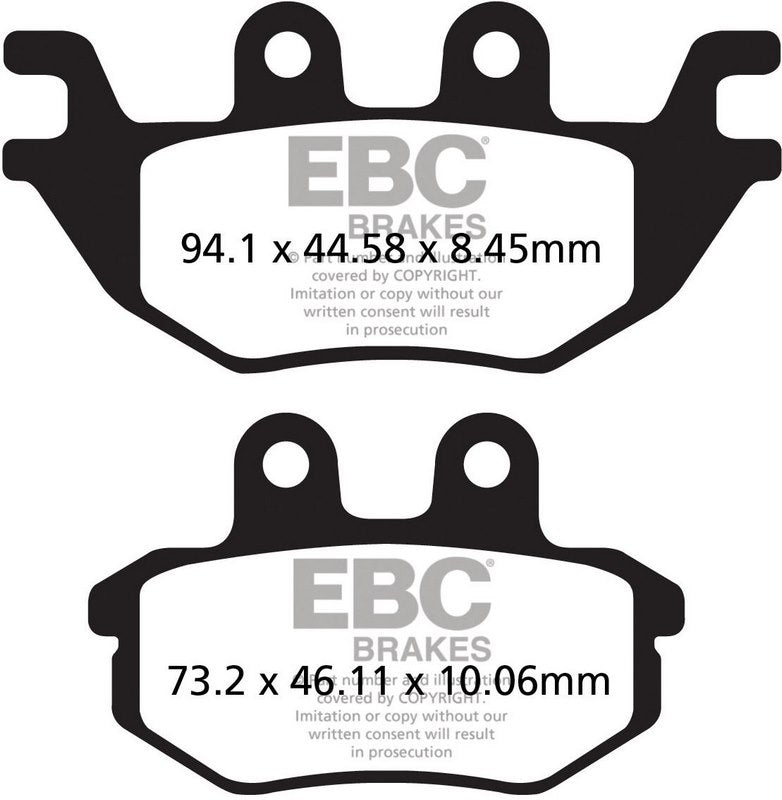 EBCブレーキ R シリーズ Heavy Duty シンタリング ブレーキパッド リア左側用 | FA686R