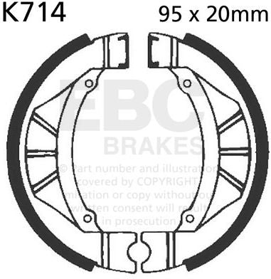 EBCブレーキ Plain モーターサイクル リプレイスメント ブレーキシューズ フロント左側用 | K714