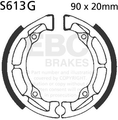 EBCブレーキ モーターサイクル 溝付き リプレイスメント ブレーキシューズ フロント左側用 | S613G