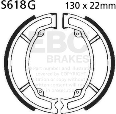 EBCブレーキ モーターサイクル 溝付き リプレイスメント ブレーキシューズ フロント左側用 | S618G