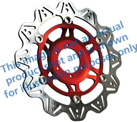 EBCブレーキ Veeシリーズ Sport バイク ブレーキディスク(レッドハブ)フロント左側用 | VR2003RED