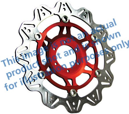 EBCブレーキ Veeシリーズ Sport バイク ブレーキディスク(レッドハブ)フロント左側用 | VR629RED