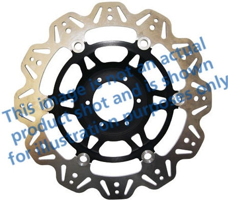 EBCブレーキ Veeシリーズ Sport バイク ブレーキディスク(ブラックハブ)フロント左側用 | VR662BLK