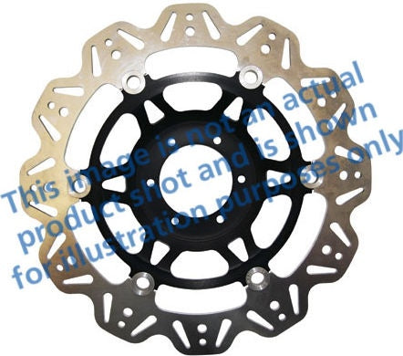 EBCブレーキ Veeシリーズ Sport バイク ブレーキディスク(ブラックハブ)フロント左側用 | VR669BLK