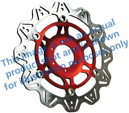 EBCブレーキ Veeシリーズ Sport バイク ブレーキディスク(レッドハブ)フロント左側用 | VR679RED