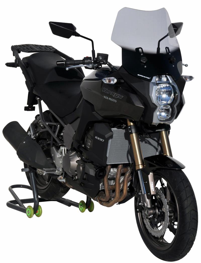 Ermax / アルマックス high protection windshield (41cm épaisseur 4mm ) for VERSYS 1000 2012-2018 dark black | 010356083