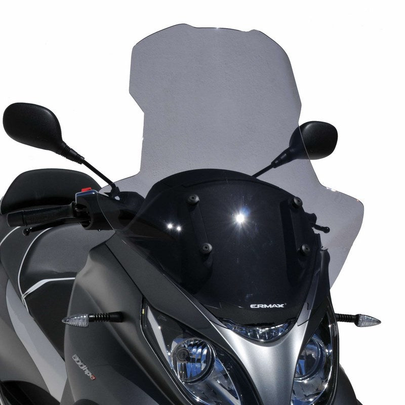 Ermax / アルマックス high protection windshield (70 cm + protections of hands ) for MP3 350 and 500 HPE (Sport-Business ) 2018-2019 light brown | 0153P15-02