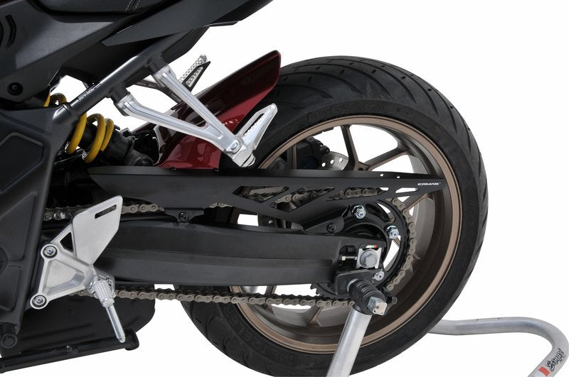 Ermax / アルマックス hugger arriere (+ engine cover of chain en aluminum anodized ) for cb 650 r 2019 silver carbon look | 7301T04-82