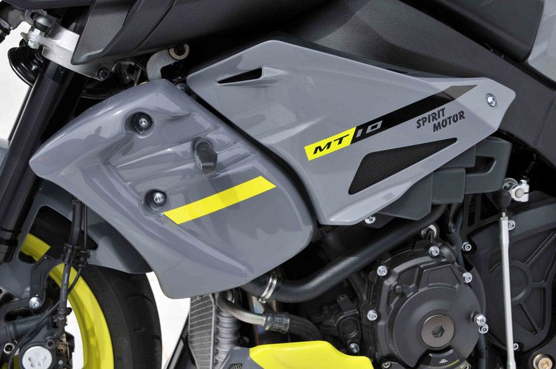 Ermax / アルマックス cooling air scoops for MT 10/FZ 10 2016-2018 jaune fluo satin 2018(night fluo satin ) | 7602YS132