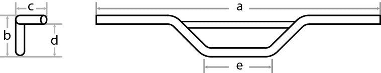 FEHLING / フェーリング ハンドルバー ラウンド(カーブ) ブラック 7655-CL-9 | 7655 CL 9