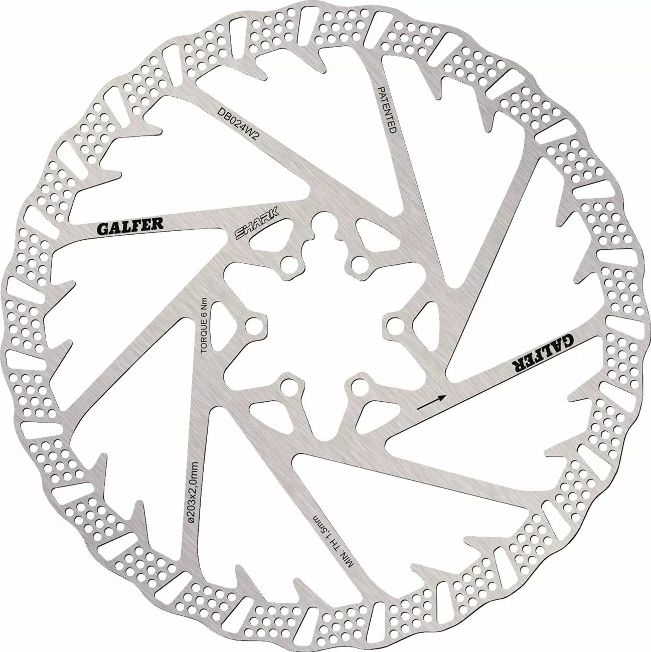 Galfer / ガルファー ディスク シャーク 203X2.0MM | DB024W
