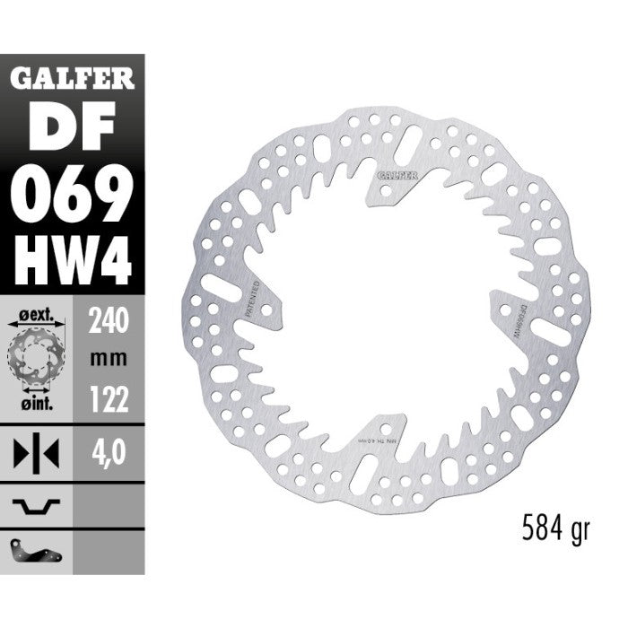 Galfer / ガルファー ブレーキディスク フィックスドシャーク リア | DF069HW4
