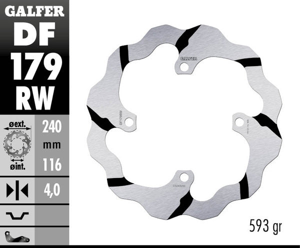 Galfer / ガルファー ブレーキディスク Fixed Wave 溝付き | DF179RW