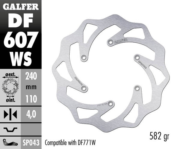 Galfer / ガルファー ブレーキディスク Fixed Wave 240MM | DF607WS