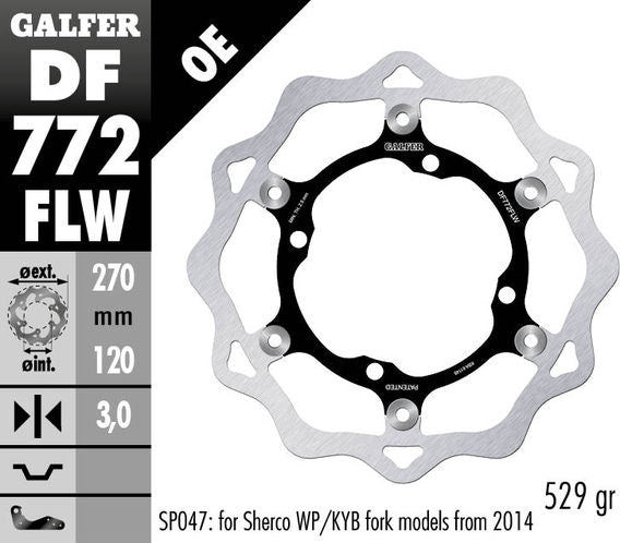 Galfer / ガルファー ブレーキディスク フロートウェーブ 溝付き | DF772FRW