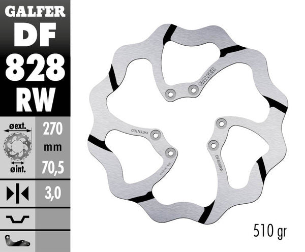 Galfer / ガルファー ブレーキディスク Fixed Wave 溝付き | DF828RW
