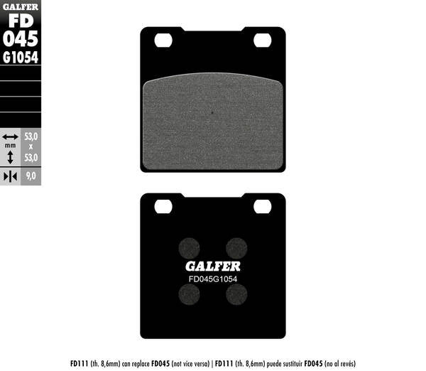 Galfer / ガルファー ブレーキパッド セミメタル | FD045G1054
