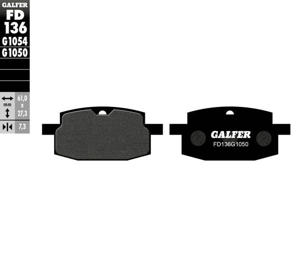 Galfer / ガルファー ブレーキパッド セミメタル スクーター | FD136G1050