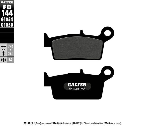 Galfer / ガルファー ブレーキパッド セミメタル スクーター | FD144G1050