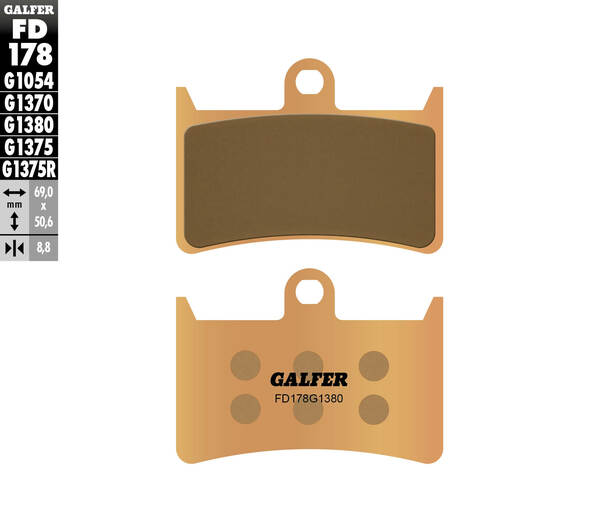 Galfer / ガルファー ブレーキパッド シンタードメタル スクーター | FD178G1380