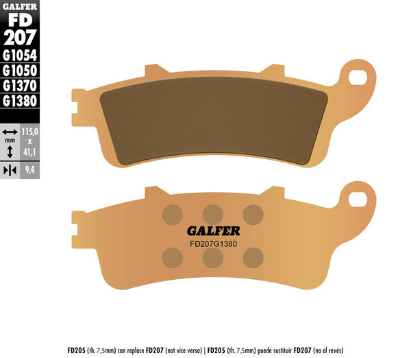 Galfer / ガルファー ブレーキパッド シンタードメタル スクーター | FD207G1380