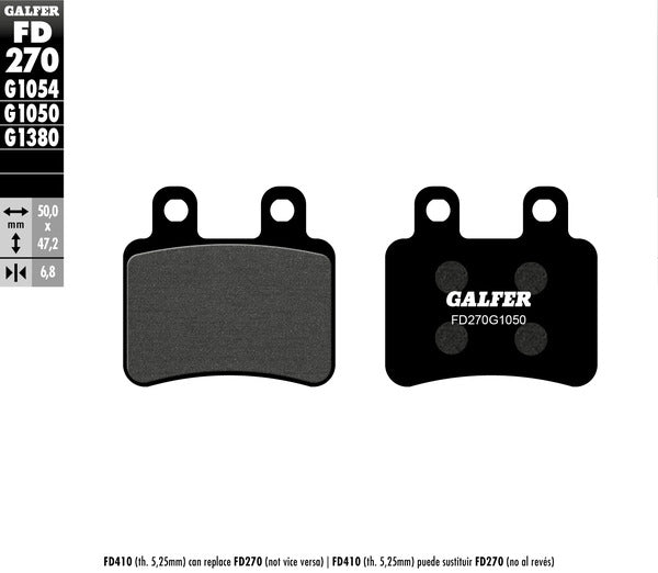 Galfer / ガルファー ブレーキパッド セミメタル スクーター | FD270G1050