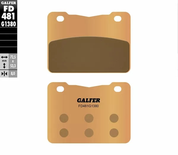 Galfer / ガルファー ブレーキパッド シンタードメタル スクーター | FD481G1380