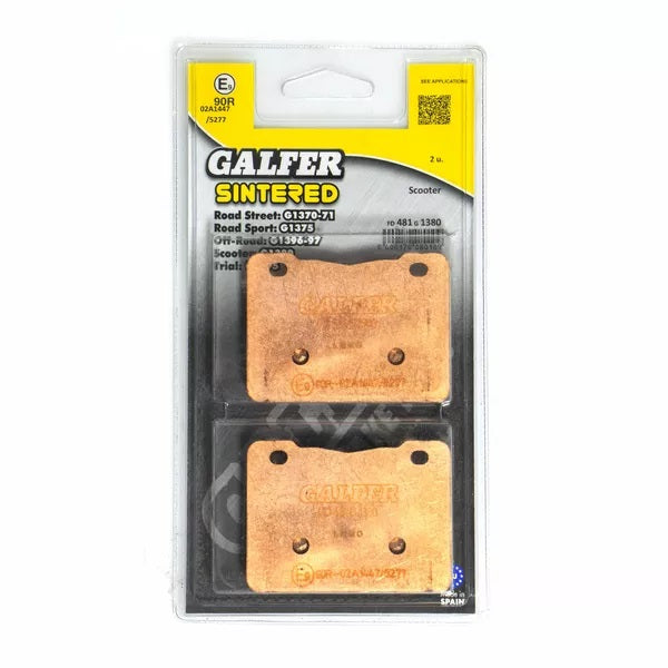 Galfer / ガルファー ブレーキパッド シンタードメタル スクーター | FD481G1380