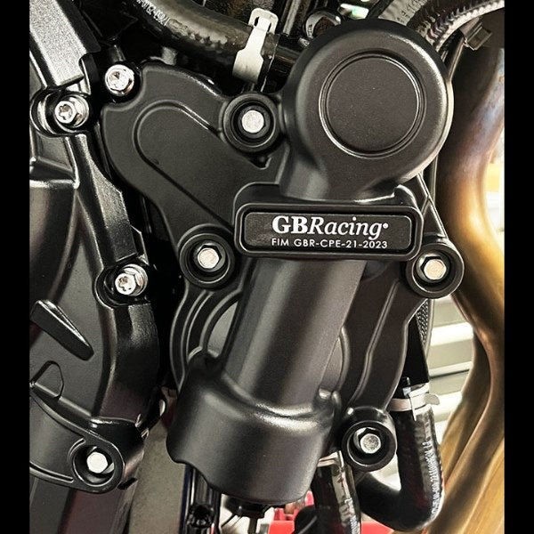 GBRacing / ジービーレーシング GSX-8S M3&V-STROM 800DEセカンダリウォーターポンプカバー2023 | EC-GSX-8S-M3-5-GBR