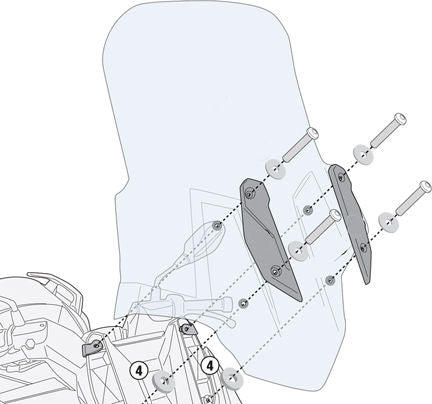 Givi / ジビ ウインドスクリーン BMW C 400 GT dim. HxW 765x58cm (D5132KIT フィッティングキット別途必要) | 5132DT