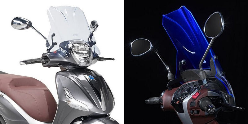 Givi / ジビ Specific "ICE" スクリーン 29 x 45 cm (H x W) Piaggio Beverly ビバリー | 5606BL