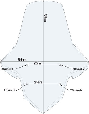 Givi / ジビ ウインドスクリーン SYM Cruisym 300 Joymax Z 300 クリ アスクリーン dim HxW 78x705cm 21cm(高さ)er than oe スクリーン | 7056DT