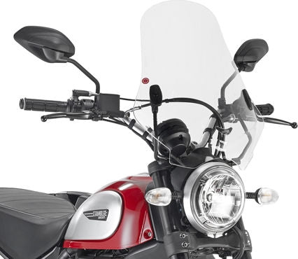 Givi / ジビ ウインドスクリーン Ducati Scrambler クリア dim. HxW 48 x 435 cm(A7407A フィッティングキット別途必要) | 7407A