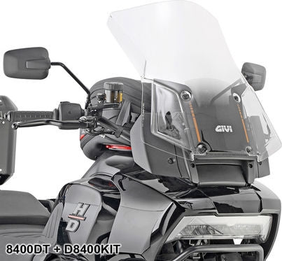 Givi / ジビ ウインドスクリーン Harley Davidson Pan America 1250 dim. HxW 46x495cm 45cm(高さ)D8400KIT フィッティングキット別途必要 | 8400DT