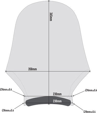 Givi / ジビ ユニバーサルスクリーン ライトスモーク dim. HxW 365x35 cm 取り付けキット非付属 | A210