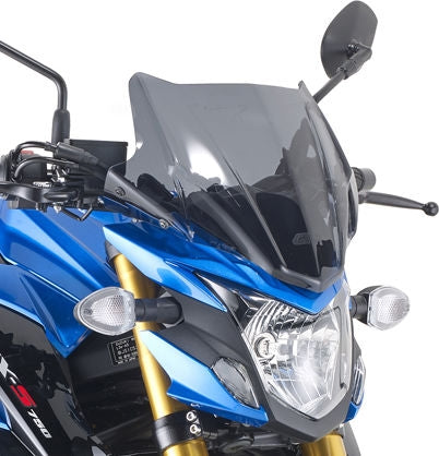 Givi / ジビ スクリーン Suzuki GSX-S 750 スモーク dim. HxW 28x365 cm フィッティングキット付属 | A3113