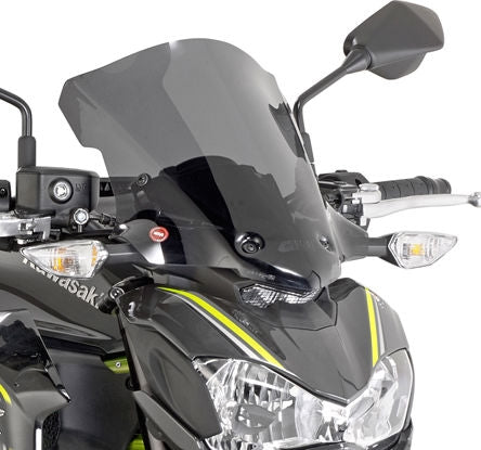 Givi / ジビ スクリーン Kawasaki Z900 17-19 スモーク dim. HxW 37x32 cm フィッティングキット付属 | A4118